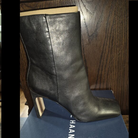 Sam Edelman Anika Black Leather booties sz 9 - Picture 8 of 13